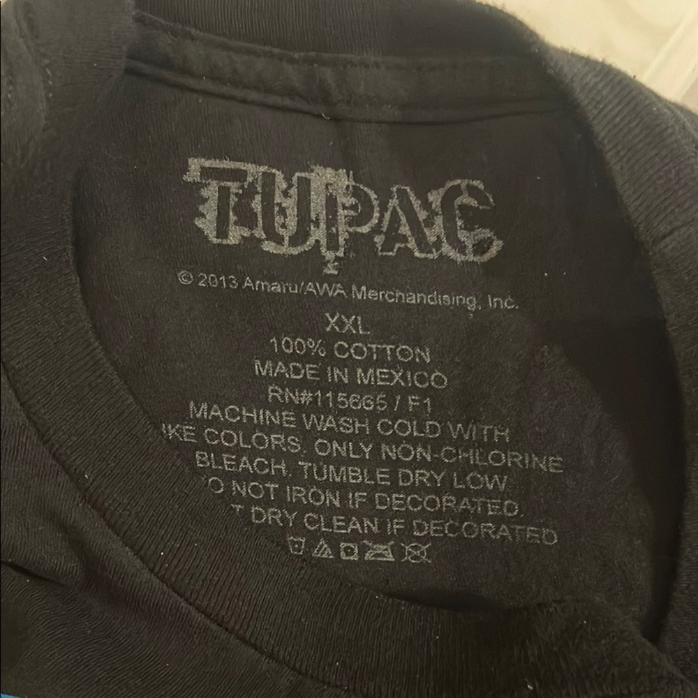 Black Tupac Graphic T-Shirt - Picture 2 of 3